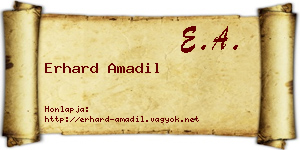 Erhard Amadil névjegykártya